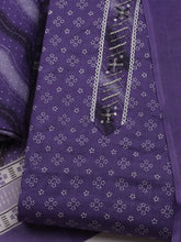 Printed Cotton Blend Unstitched Suit With Dupatta
